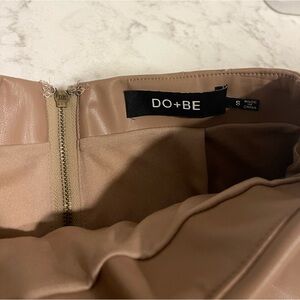 DOBE small leather brown skirt, worn once!!